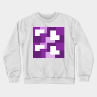 Purple abstract squares tiles pattern Crewneck Sweatshirt